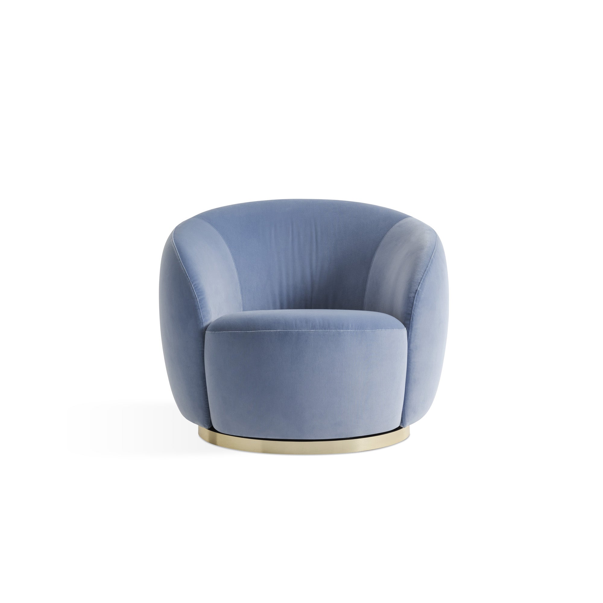 Versace Home La Medusa Armchair with white shell construction, clean lines, and polished gold-finish steel base with three-dimensional Medusa logo